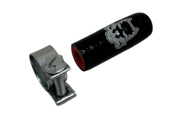 DogBone High Temperature Reinforced Silicone Coolant Cap -  5/16" ID (6.5mm) w/ Hose Clamp