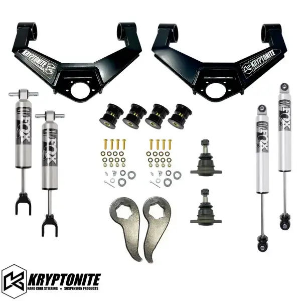 KRYPTONITE STAGE 4 LEVELING KIT WITH FOX 2.5 HTO SHOCKS GM HD 2011-2019
